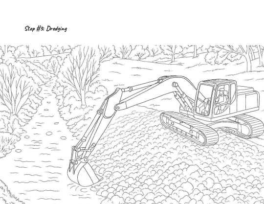 P. 3 of coloring book about Copeland Creek