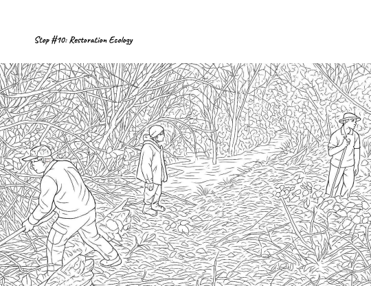 P. 10 of coloring book about Copeland Creek